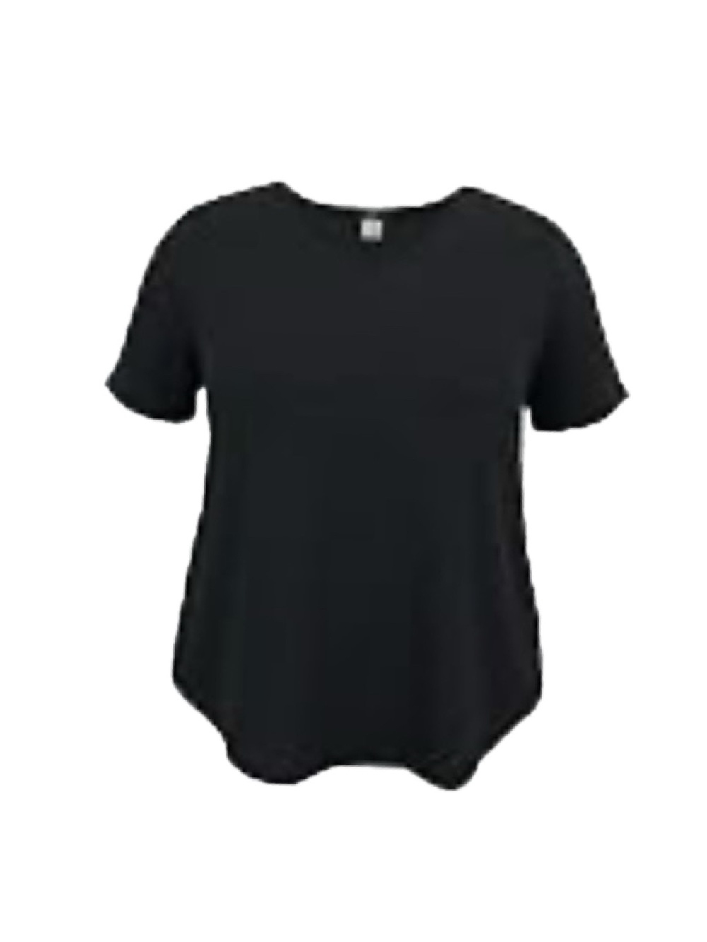 NWT Leebe Black Short Sleeve v neck Women's Top size 1X